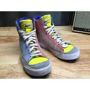 Nike Blazer Mid '77 Kids 3.5 Blue Cobalt Bliss Lace Up Athletic Shoes DQ6084-402